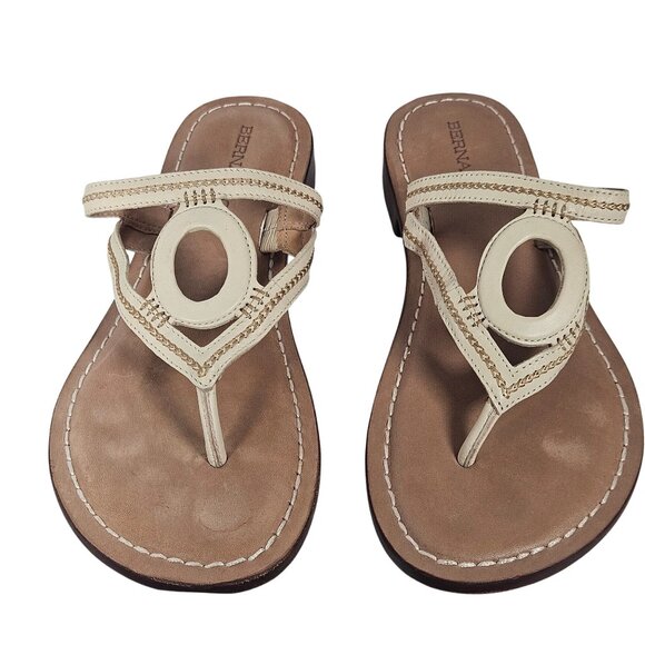 Bernardo Beige Women Sandals 7.5M Minimalist Resort Boho Coastal Granddaughter - Picture 4 of 10